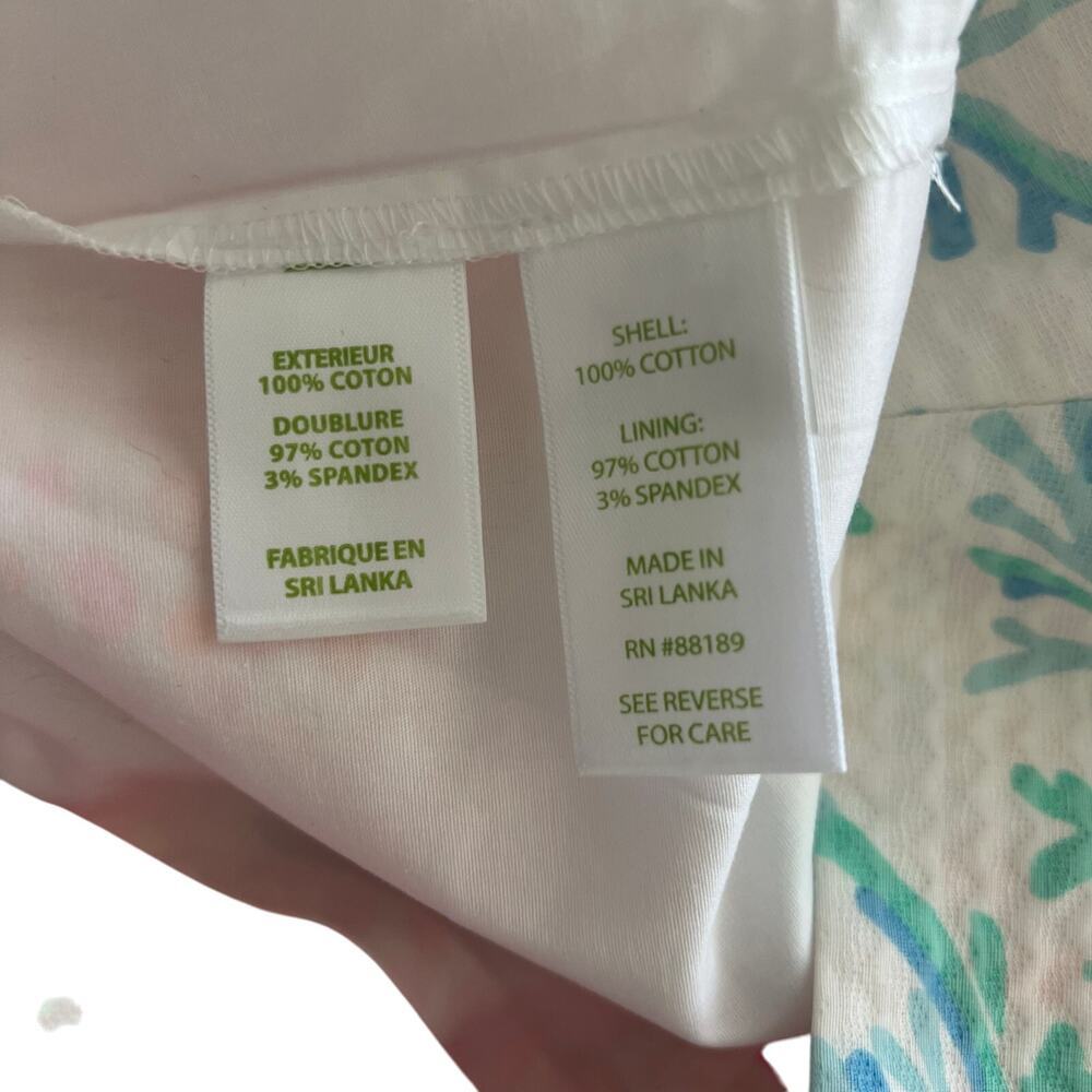 Lily Pulitzer Marigold Skort Crab Print Resort White Size 0 - Picture 7 of 8